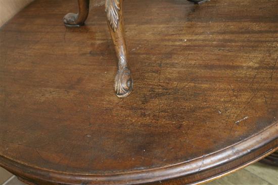 A George III style mahogany tripod table, and a Victorian breakfast table, Tripod W.1ft 5in.